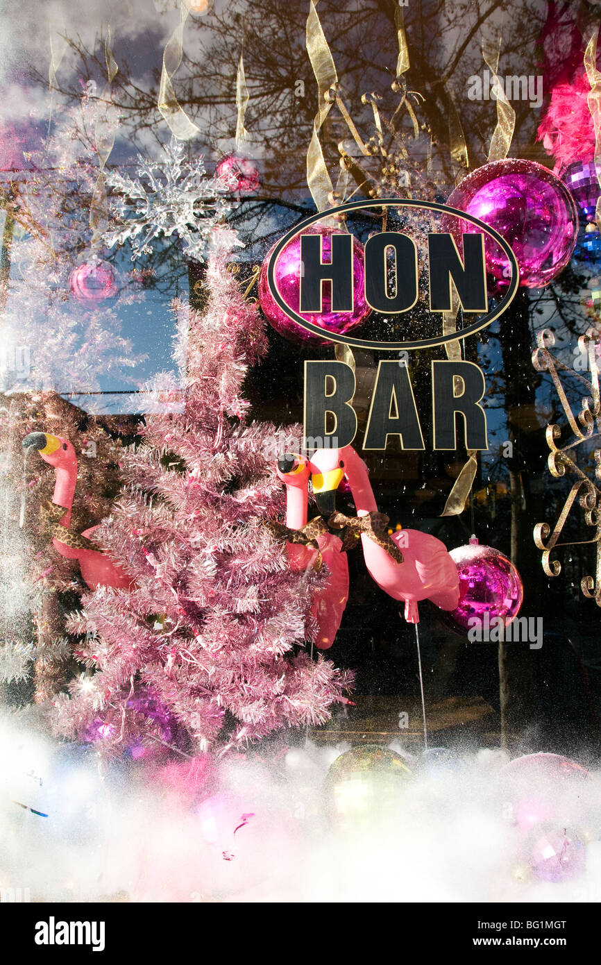 The window display of Café Hon in Hampden Stock Photo Alamy