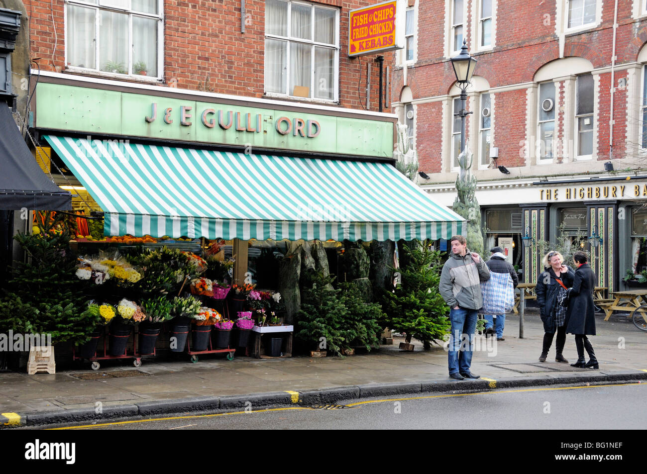 Greengrocers Shop Highbury Barn Islington London England Uk Stock