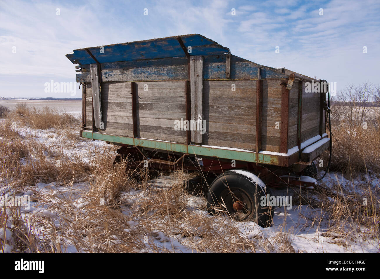 Grain wagon outside of Henderson, Iowa Stock Photo Alamy