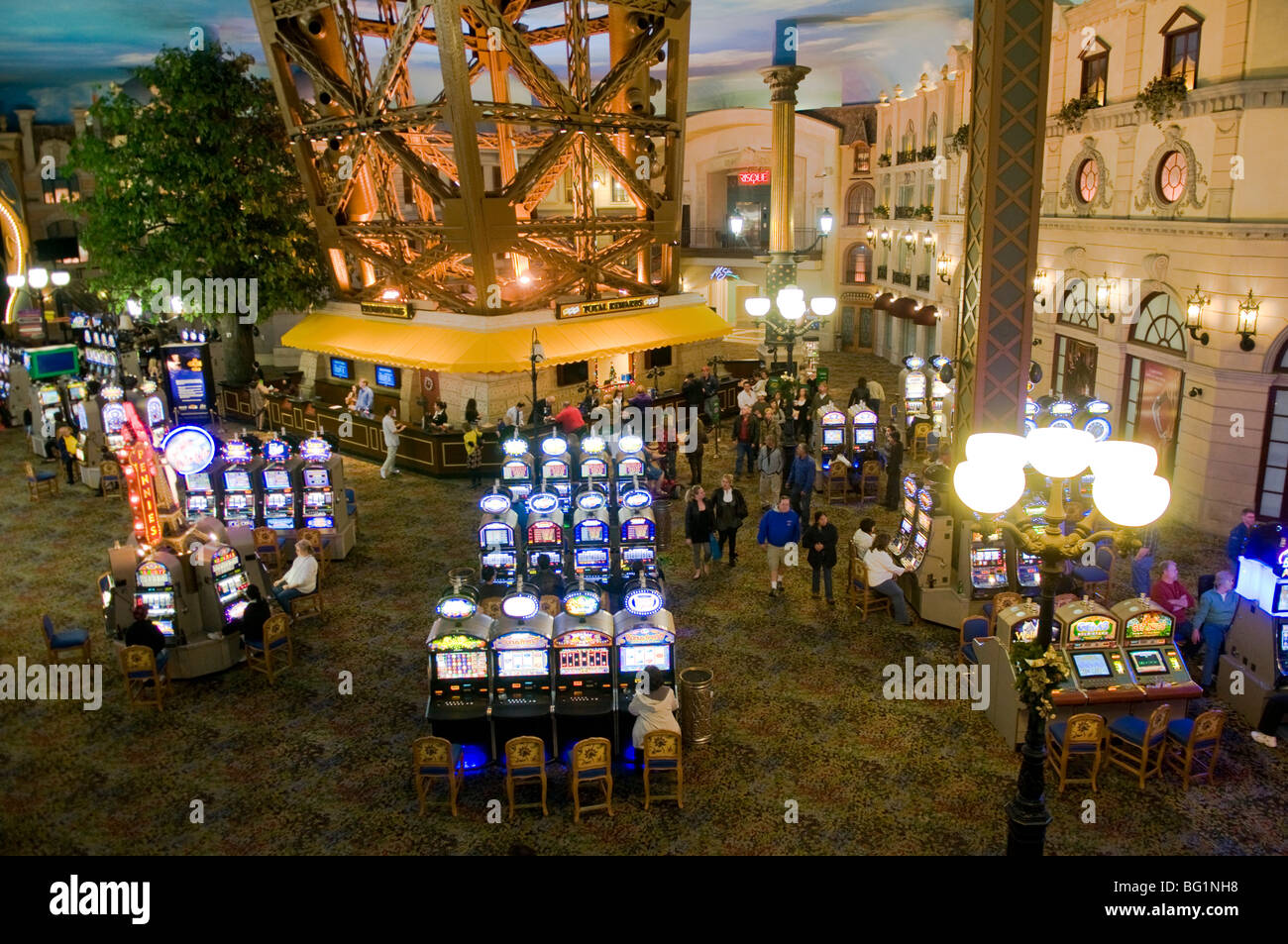 Interior of Paris Las Vegas Casino, Las Vegas, Nevada, USA Stock Photo