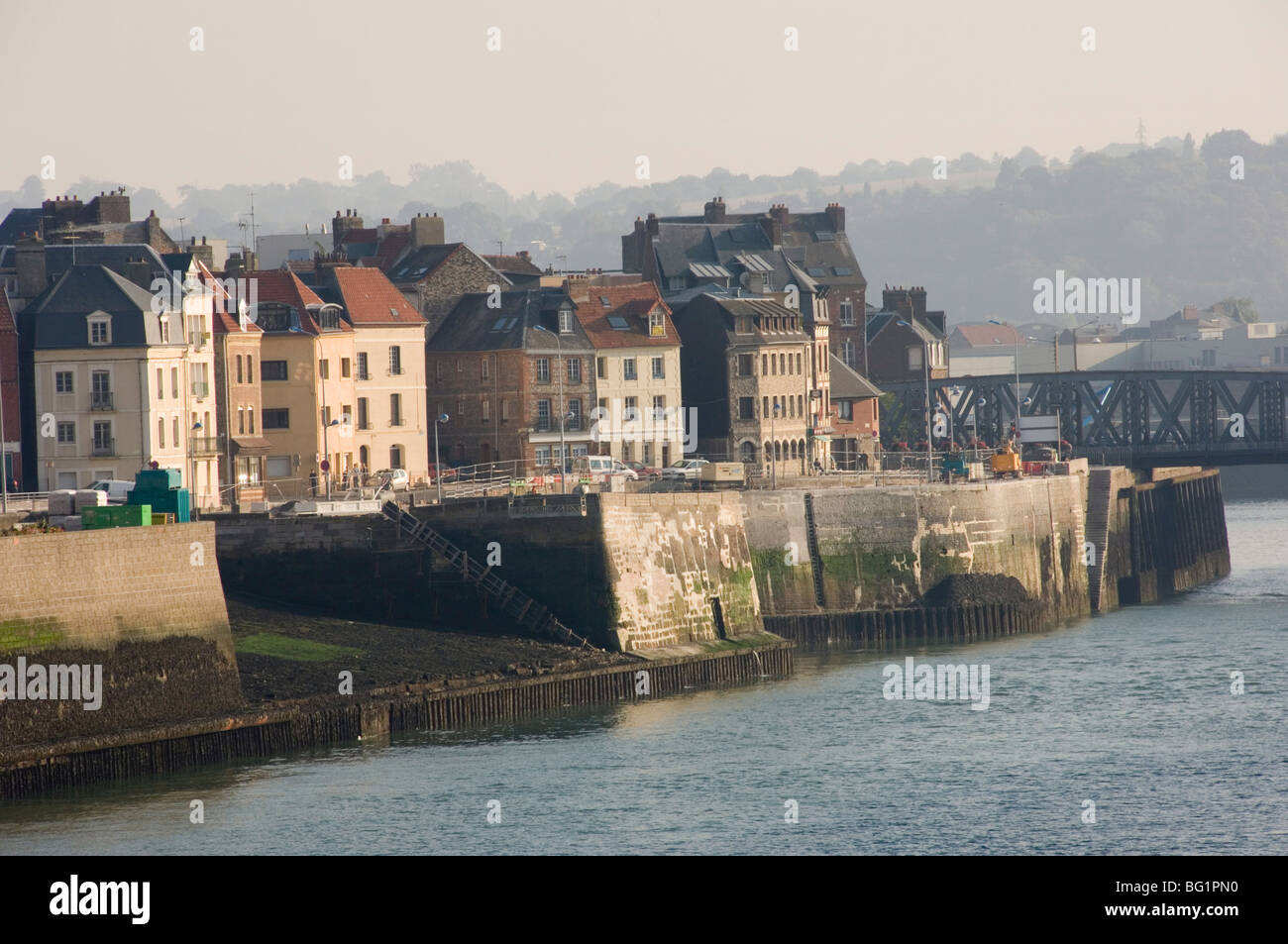 Old harbourside, Dieppe, Seine Maritime, Normandy, France, Europe Stock Photo