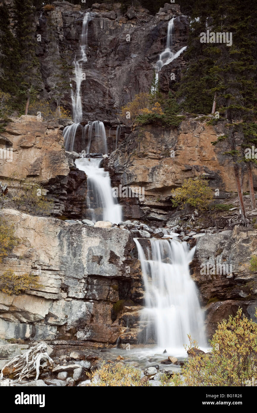 Tangle Falls in Alberta's, Jasper national park Stock Photo