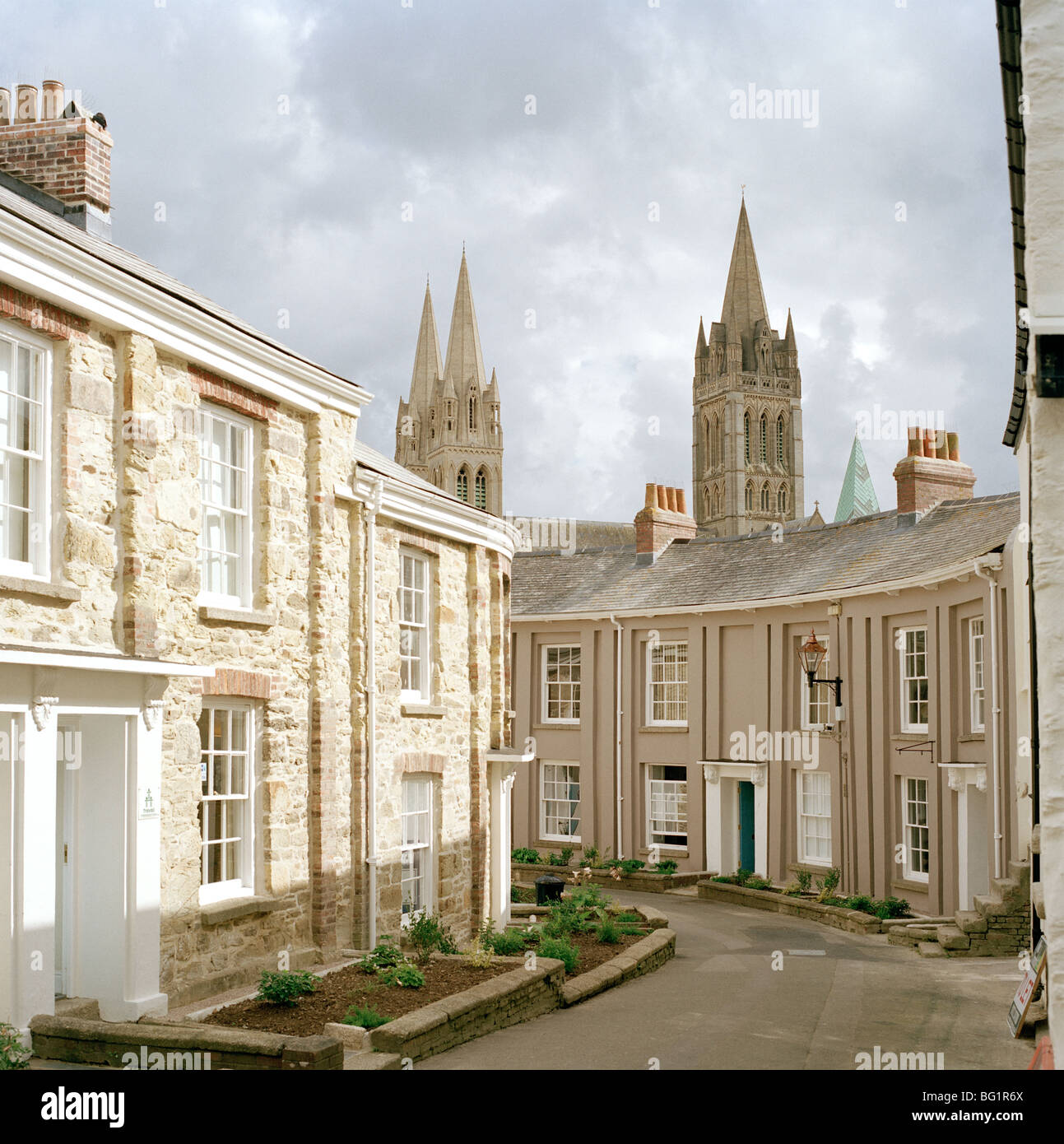 Truro Cathedral in the city of Truro in England in Great Britain in the