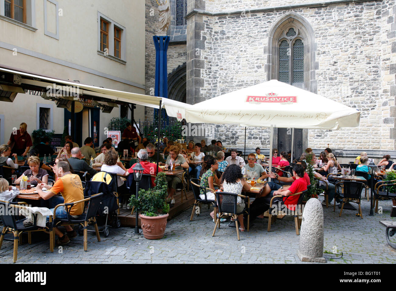 The Municipal House Cafe at Obecni Dum, Stare Mesto, Prague, Czech Republic, Europe Stock Photo