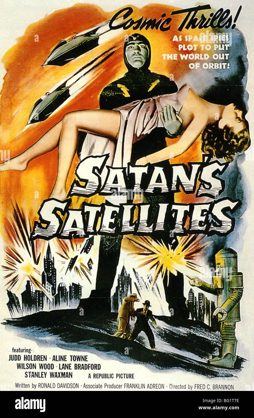 SATAN'S SATELLITES Poster for 1958 Republic Pictures Corporation film Stock Photo