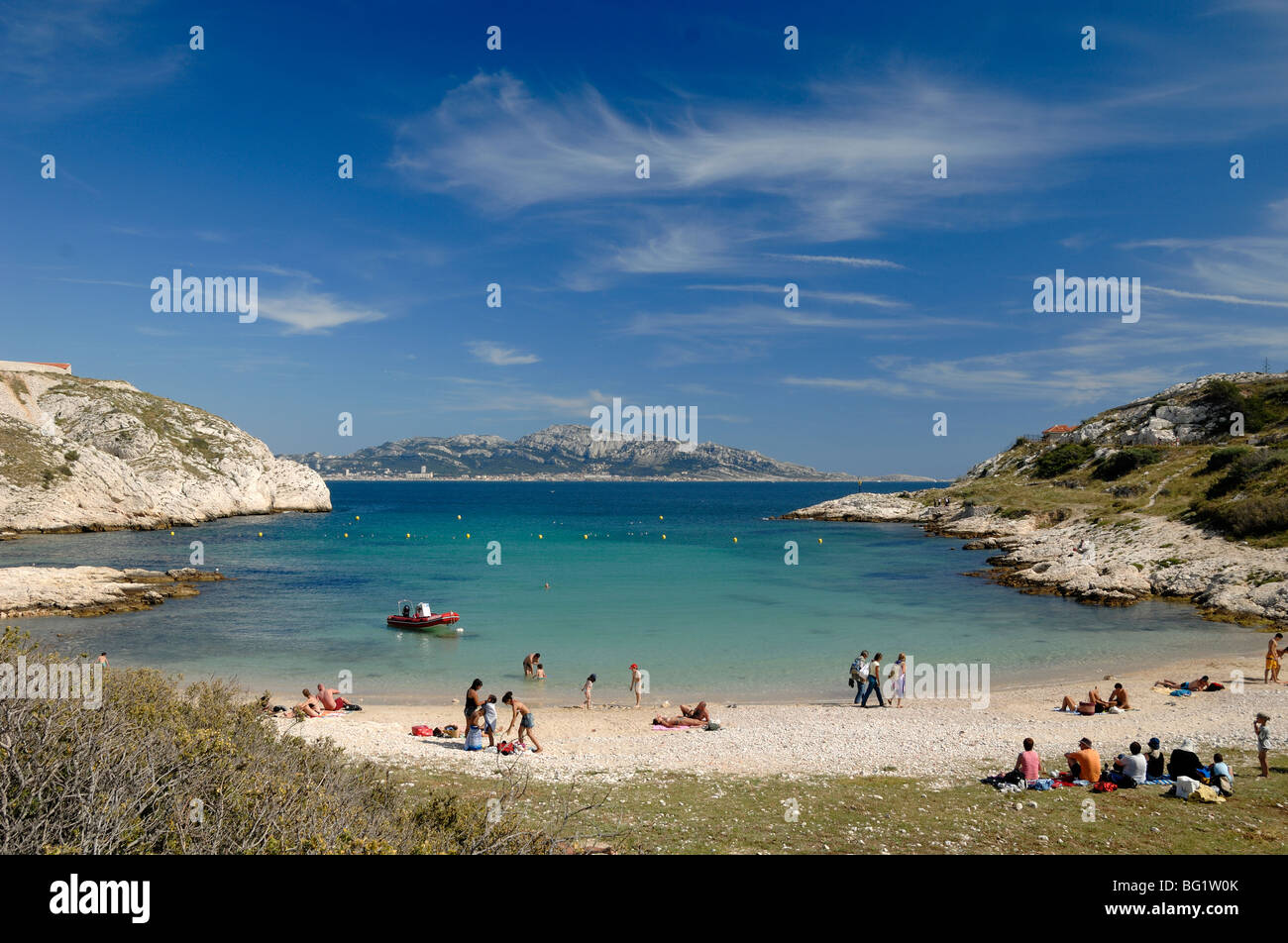 Calanque or Beach of Saint Estève, Île Ratonneau Island, Frioul