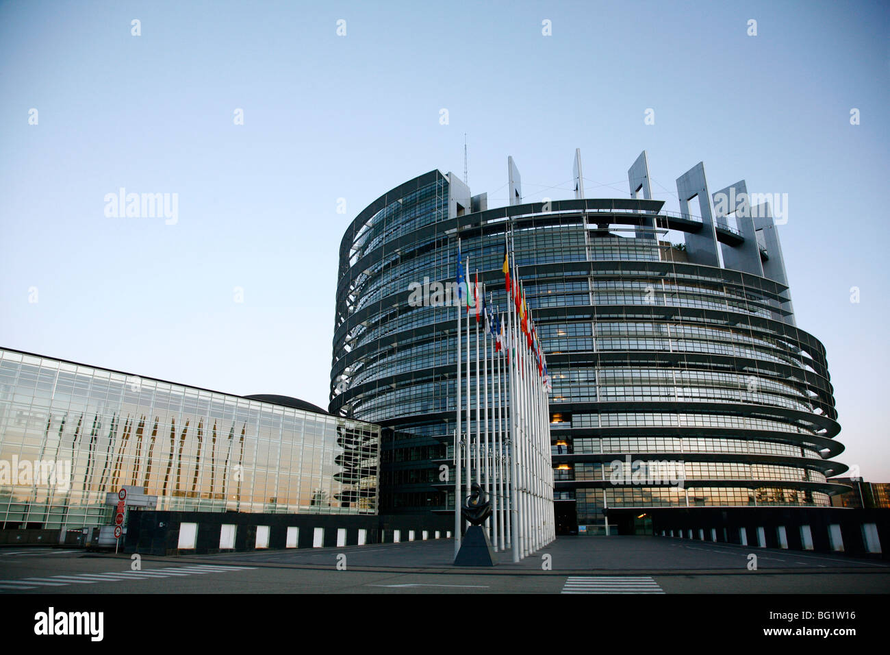 European Parliament building, Strasbourg, Alsace, France, Europe Stock Photo