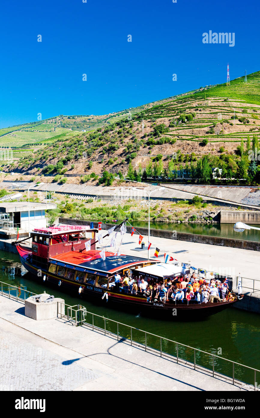 flood gate, Douro Valley, Folgosa, Portugal Stock Photo