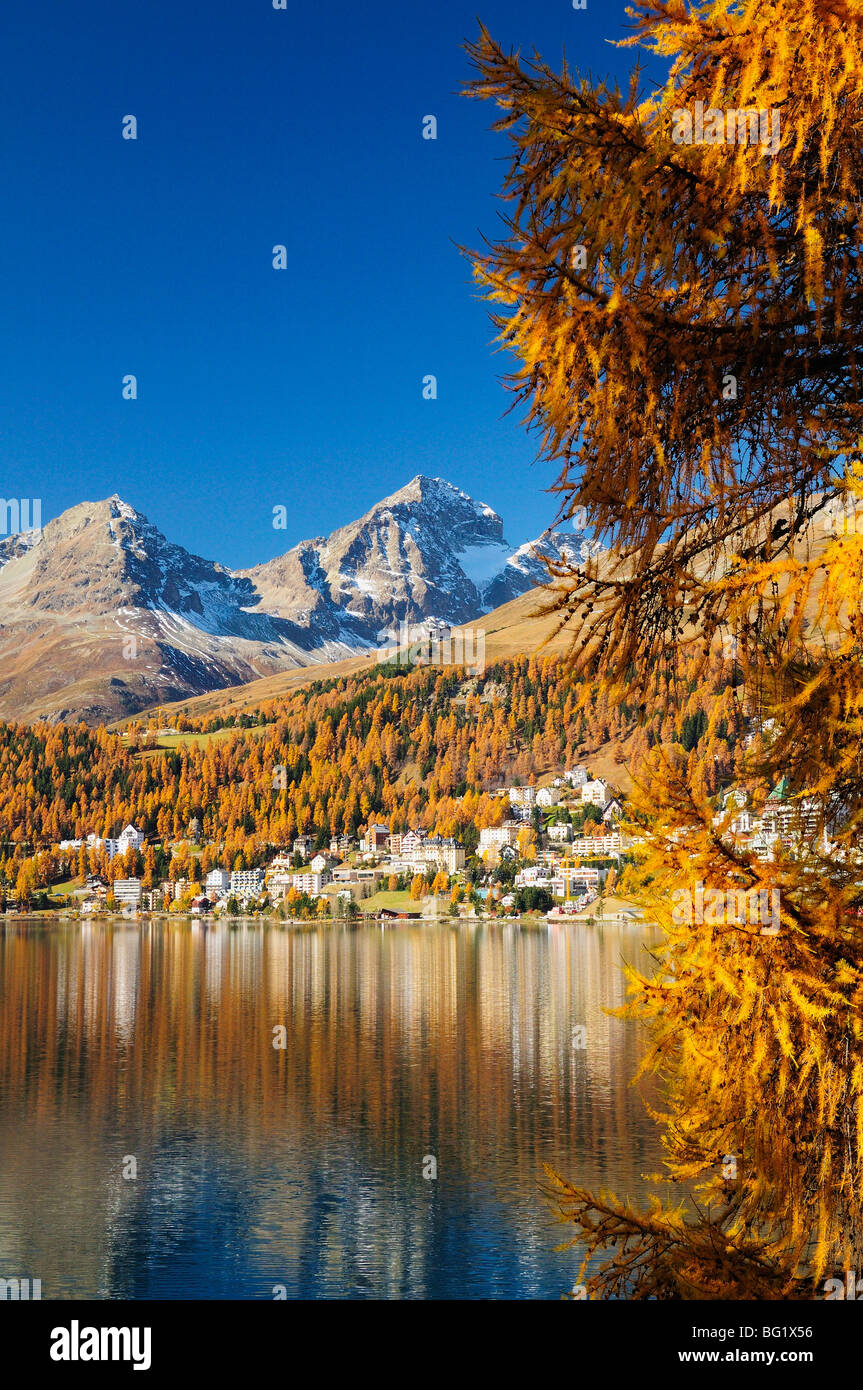 St. Moritzer See, St. Moritz, Switzerland, Europe Stock Photo