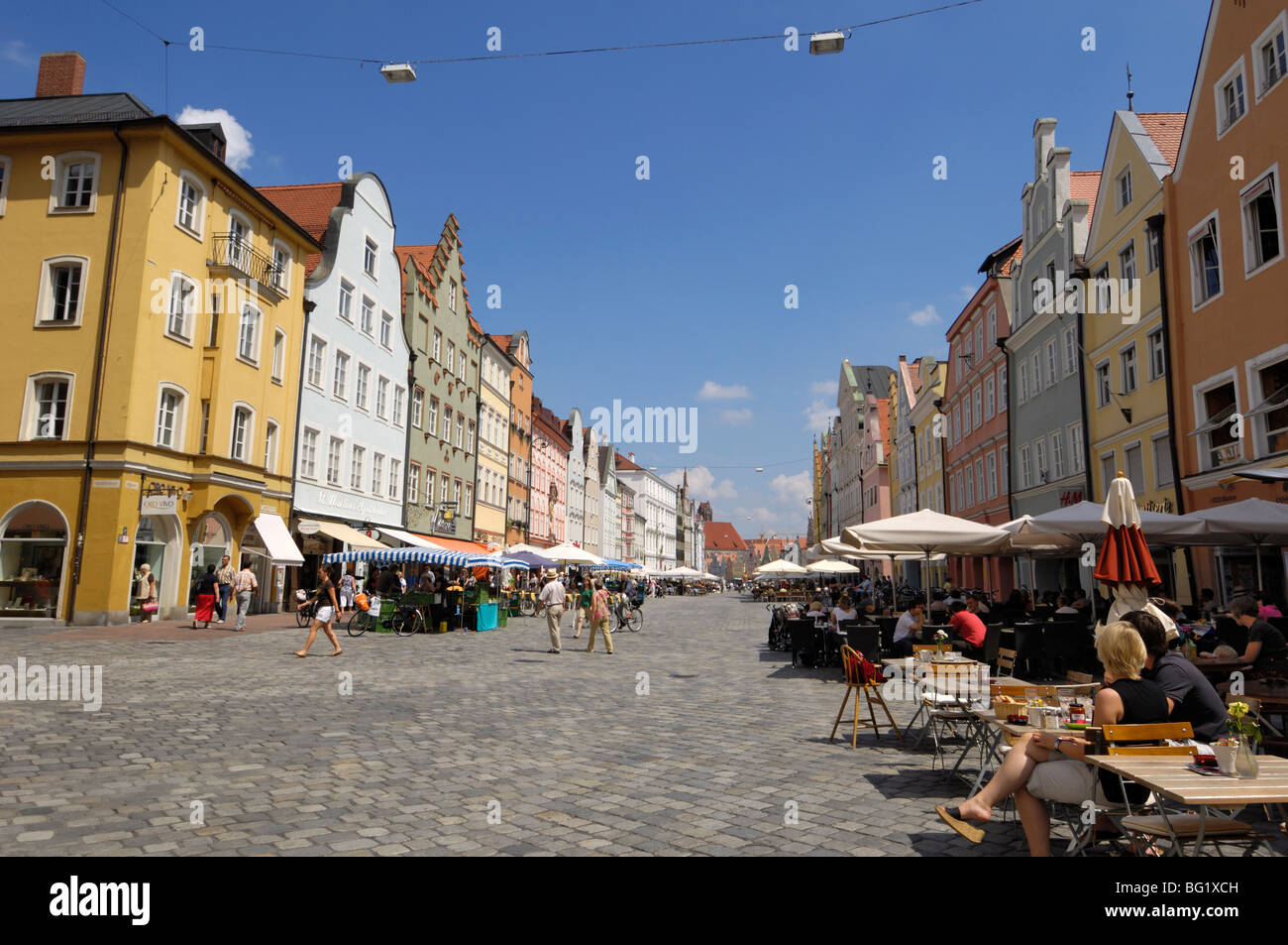 Altstadt, Landshut, Bavaria, Germany, Europe Stock Photo