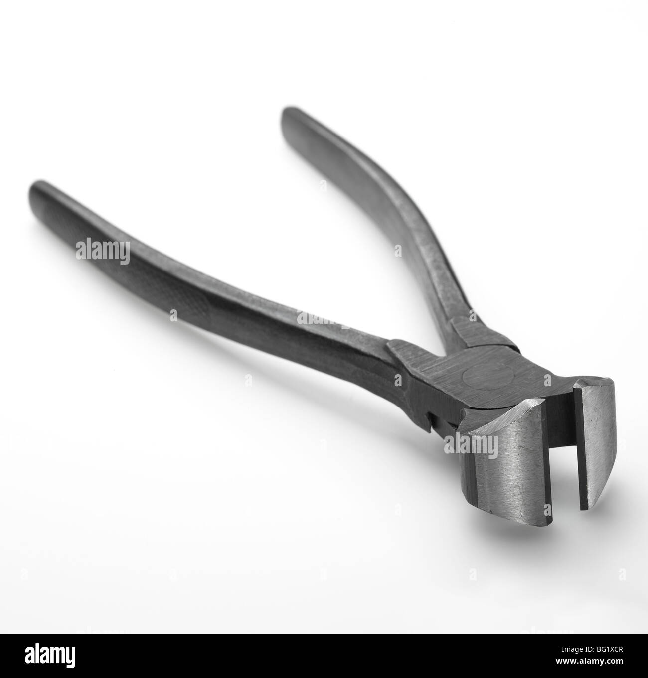 Wire cutter on white background. Stock Photo