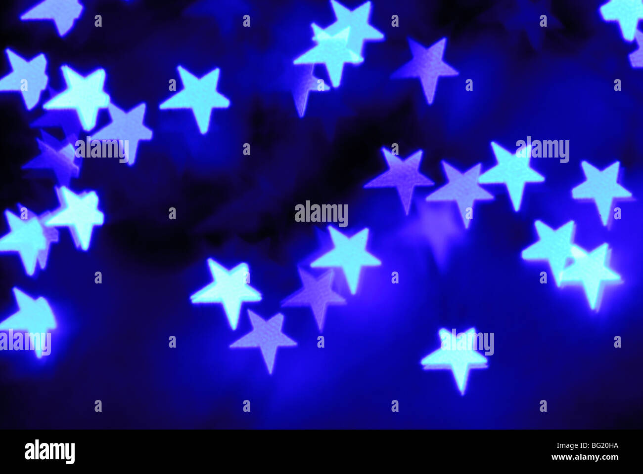 Abstract stars on black background Stock Photo