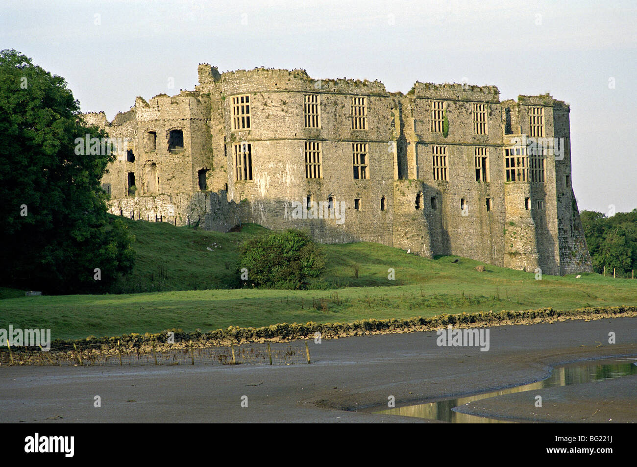 carew castle by river carew pembrokeshire wales Stock Photo - Alamy