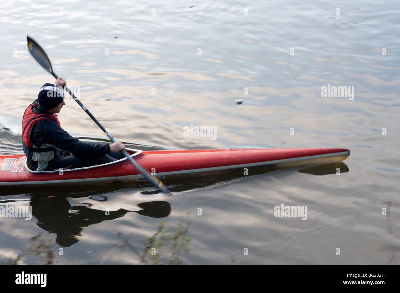 kayak river Thames Stock Photo Alamy