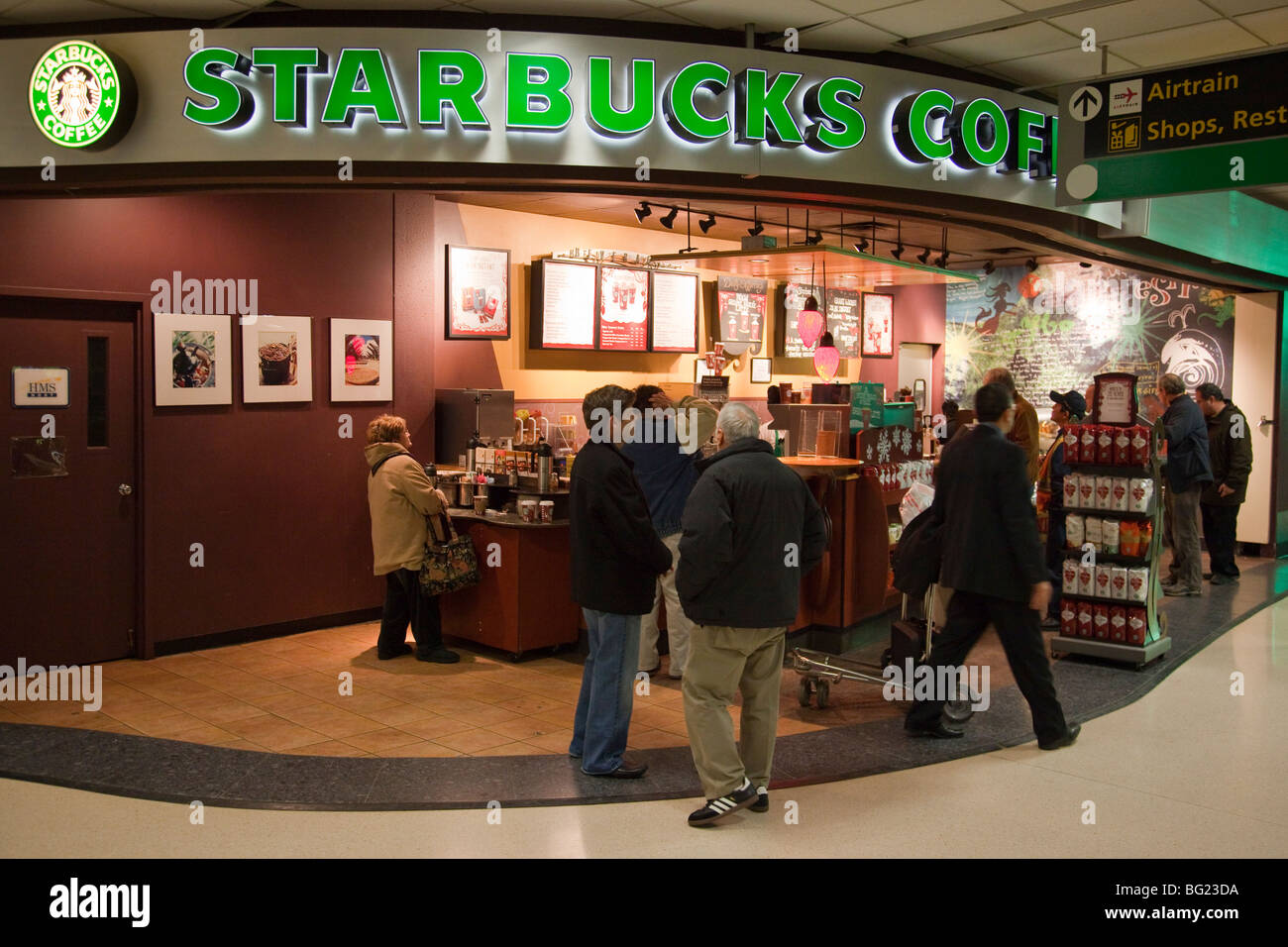 Starbucks inside Newar Liberty International Airport Stock Photo Alamy