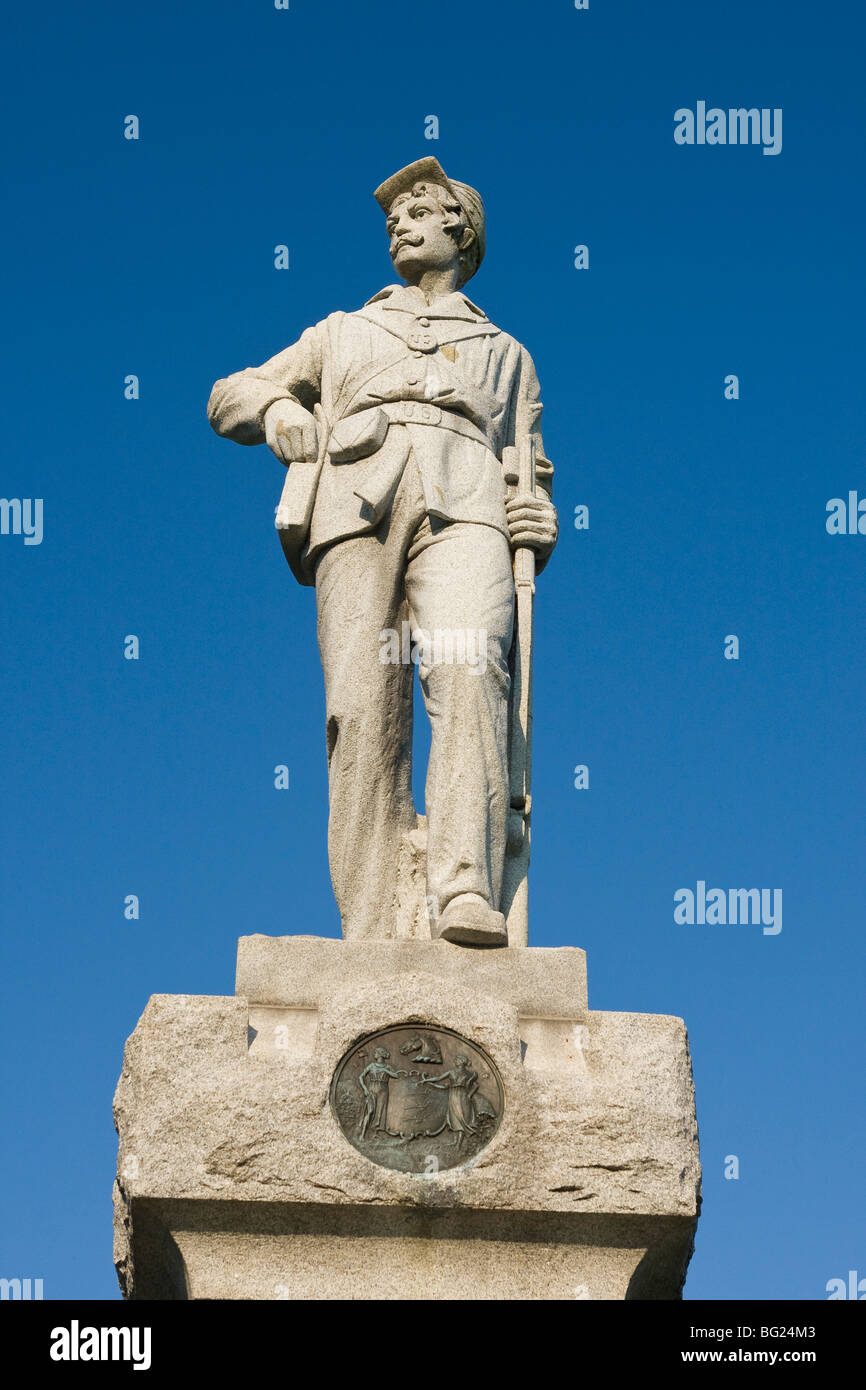 Monument to the 14th Regiment, New Jersey Volunteer Infantry which fought at the battle of Monocacy, July 9th, 1864 Stock Photo