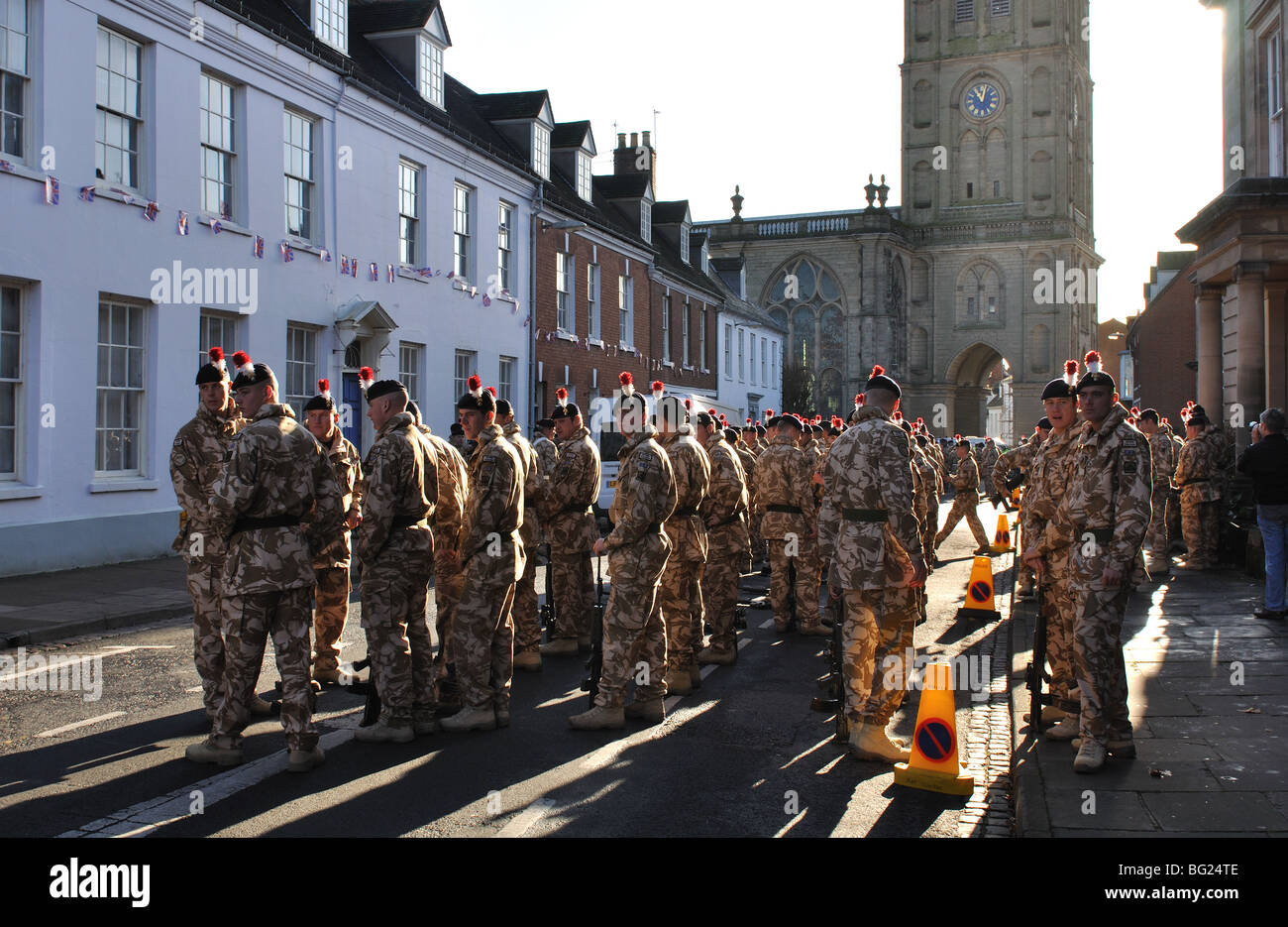 Royal Regiment of Fusiliers Homecoming Parade Warwick, Warwickshire, England, UK Stock Photo