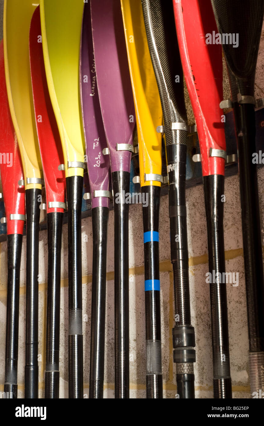 paddles richmond canoe club london Stock Photo Alamy