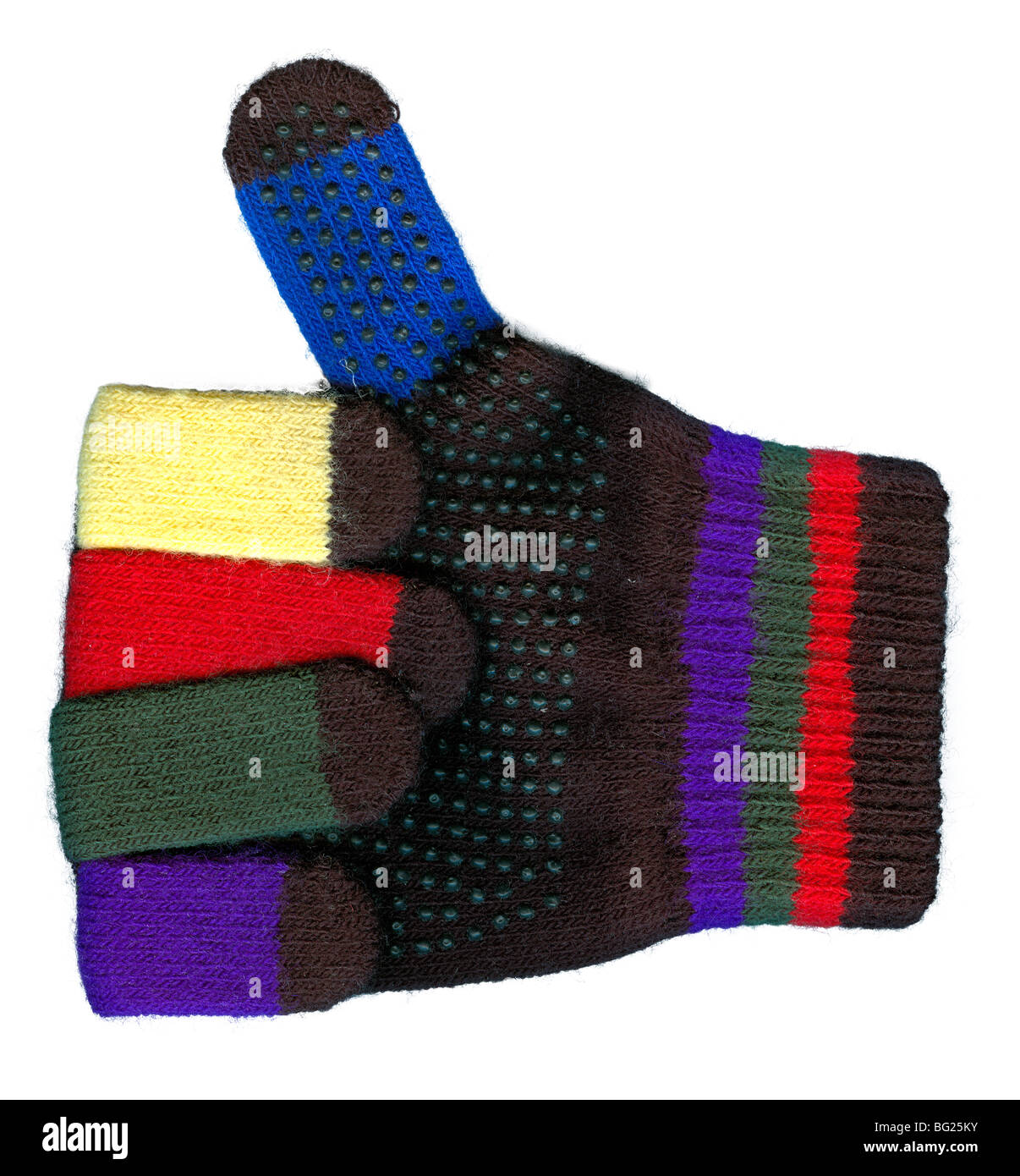 Glove gives Thumbs up Stock Photo
