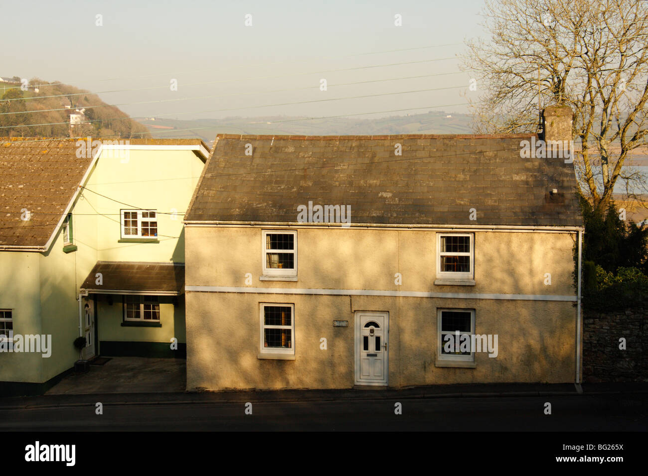 Dylan Thomas's former home, Laugharne, Carmarthenshire, Wales, UK Stock Photo