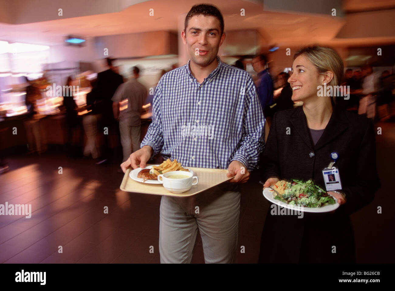 Staff canteen for a new office development in Dublin, Ireland Stock Photo