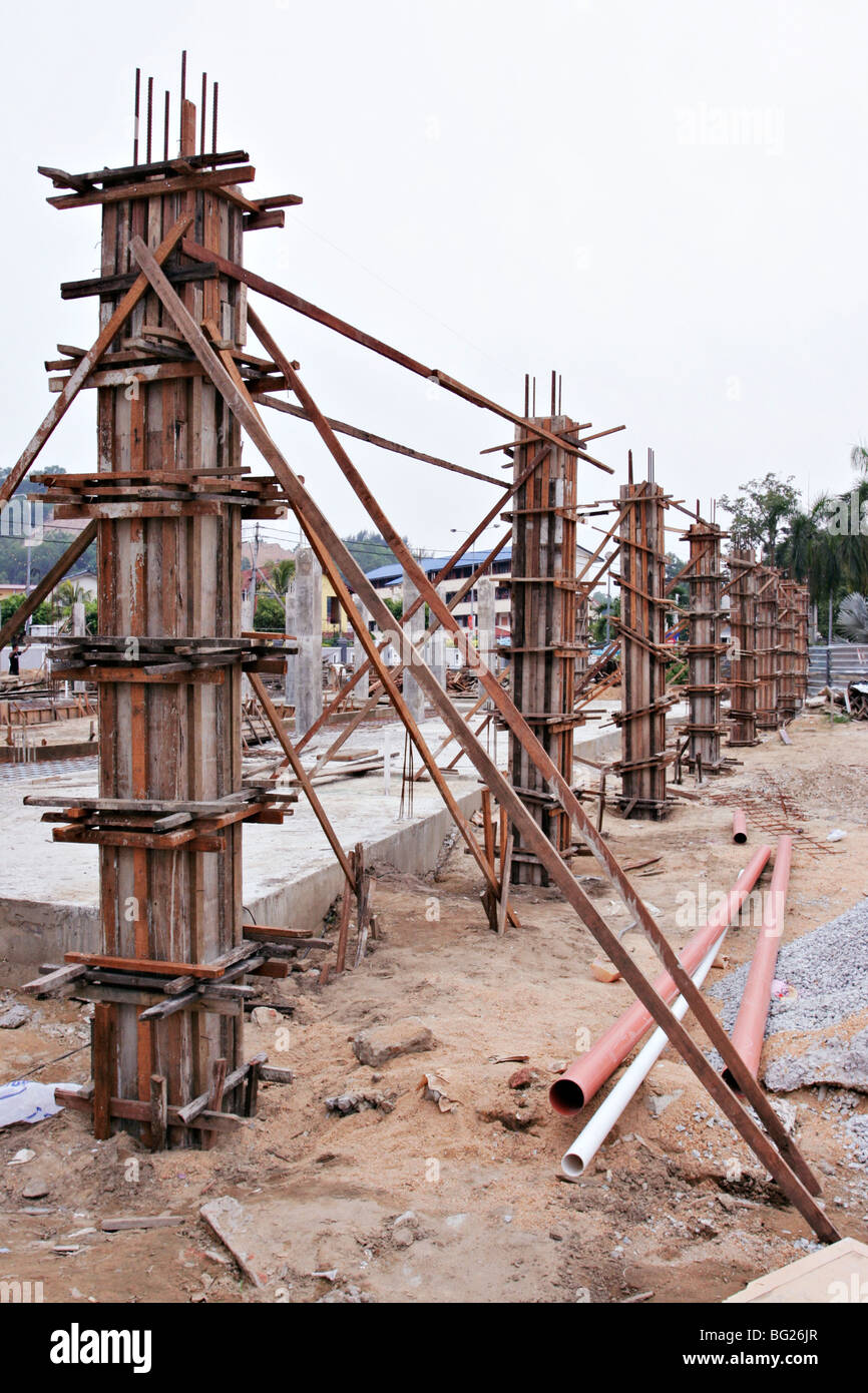 A building under construction in Malaysia Stock Photo