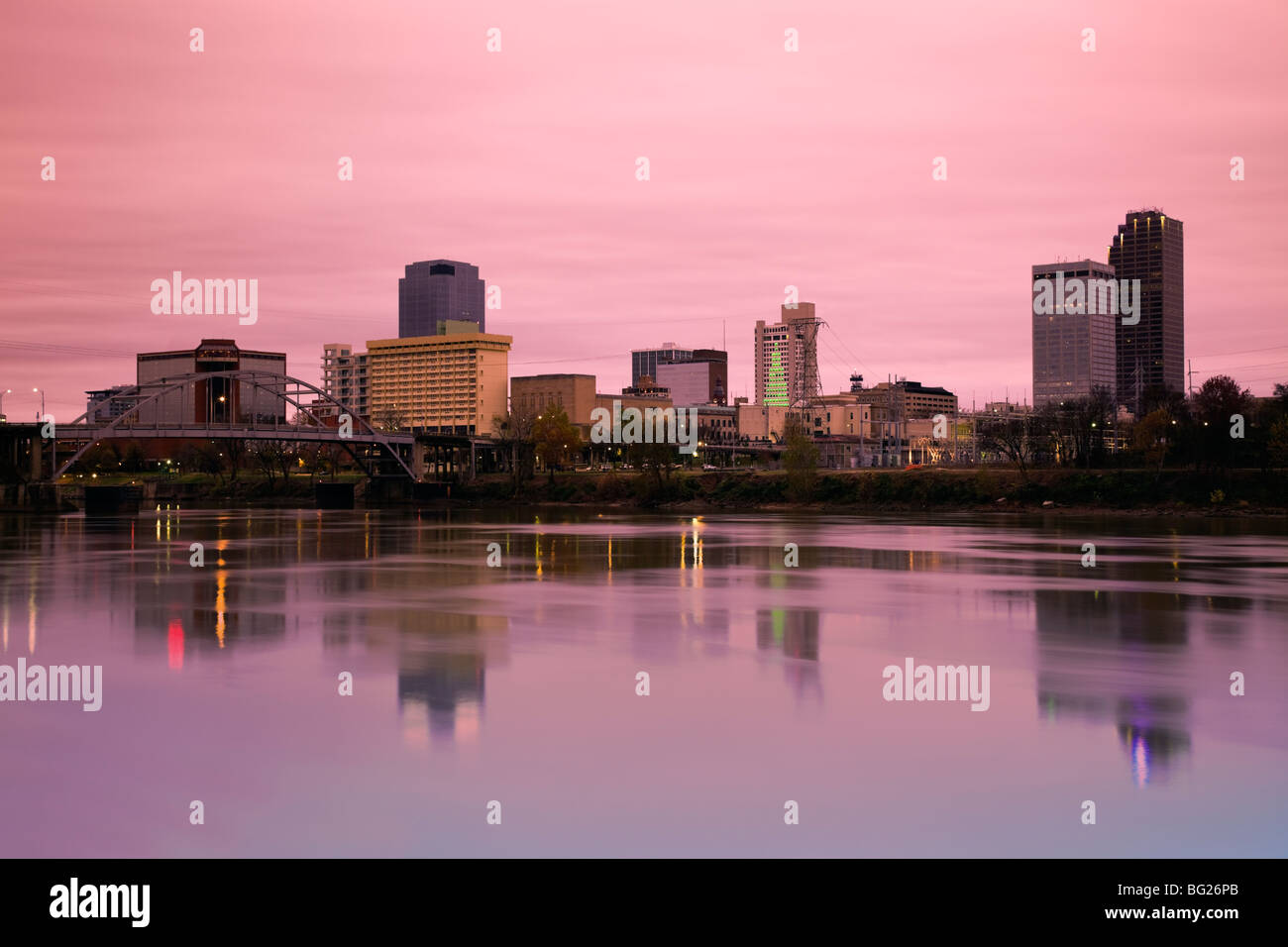 Sunrise in Little Rock Stock Photo