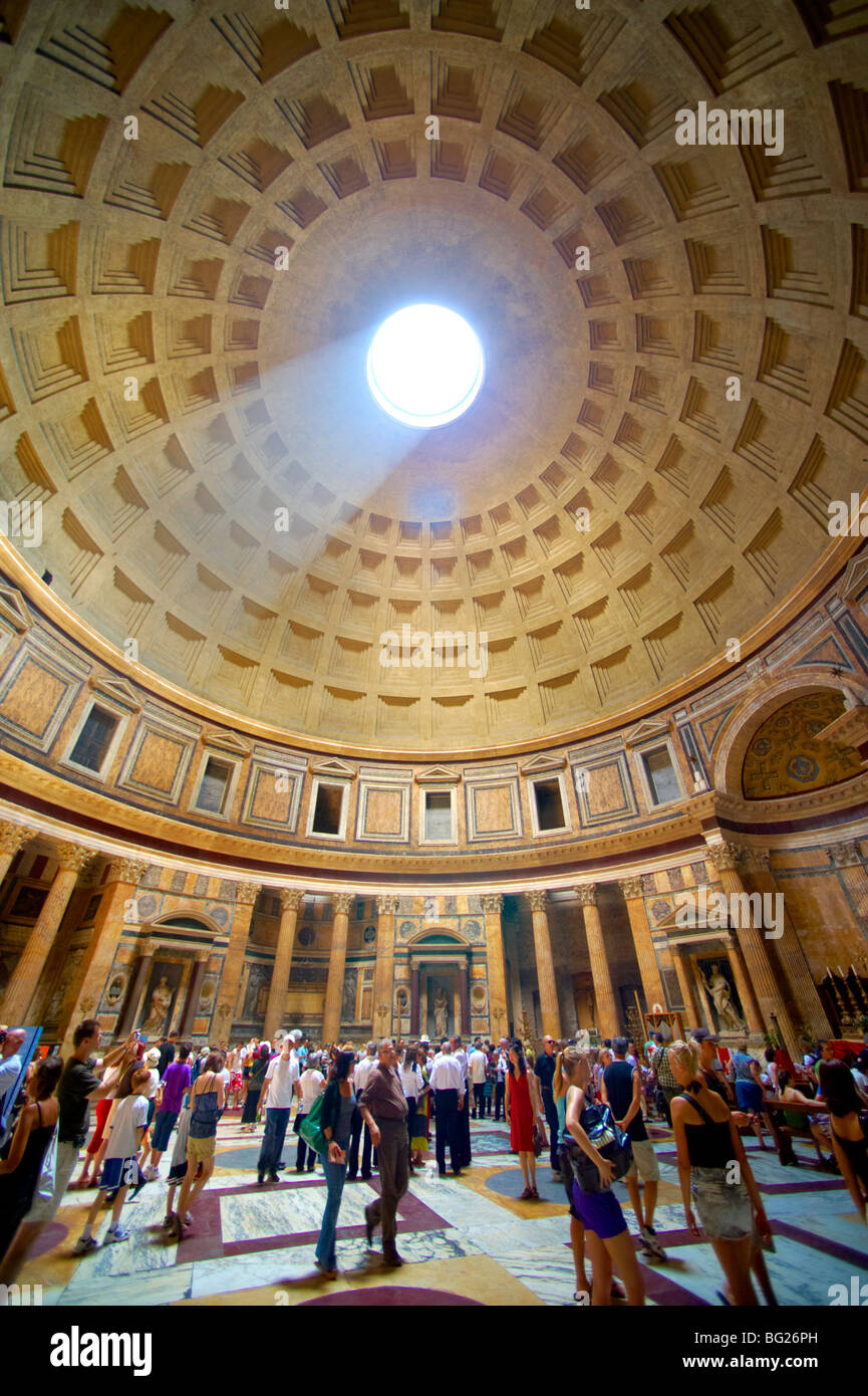 Pantheon dome interior,  Rome Stock Photo