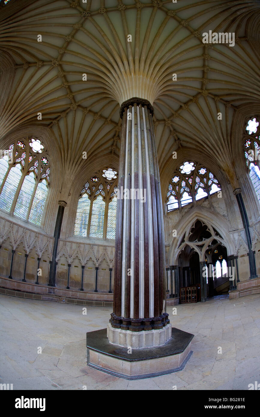 Chapter House Wells Cathedral Taken With A Fisheye Lens To Absorb Stock Photo Alamy