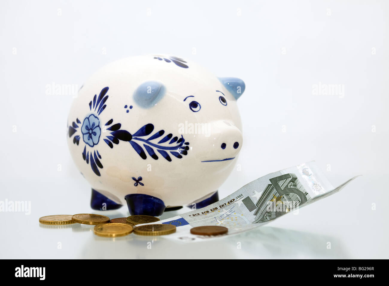 Delft Blue Ceramics Piggy Bank on a white background Stock Photo - Alamy