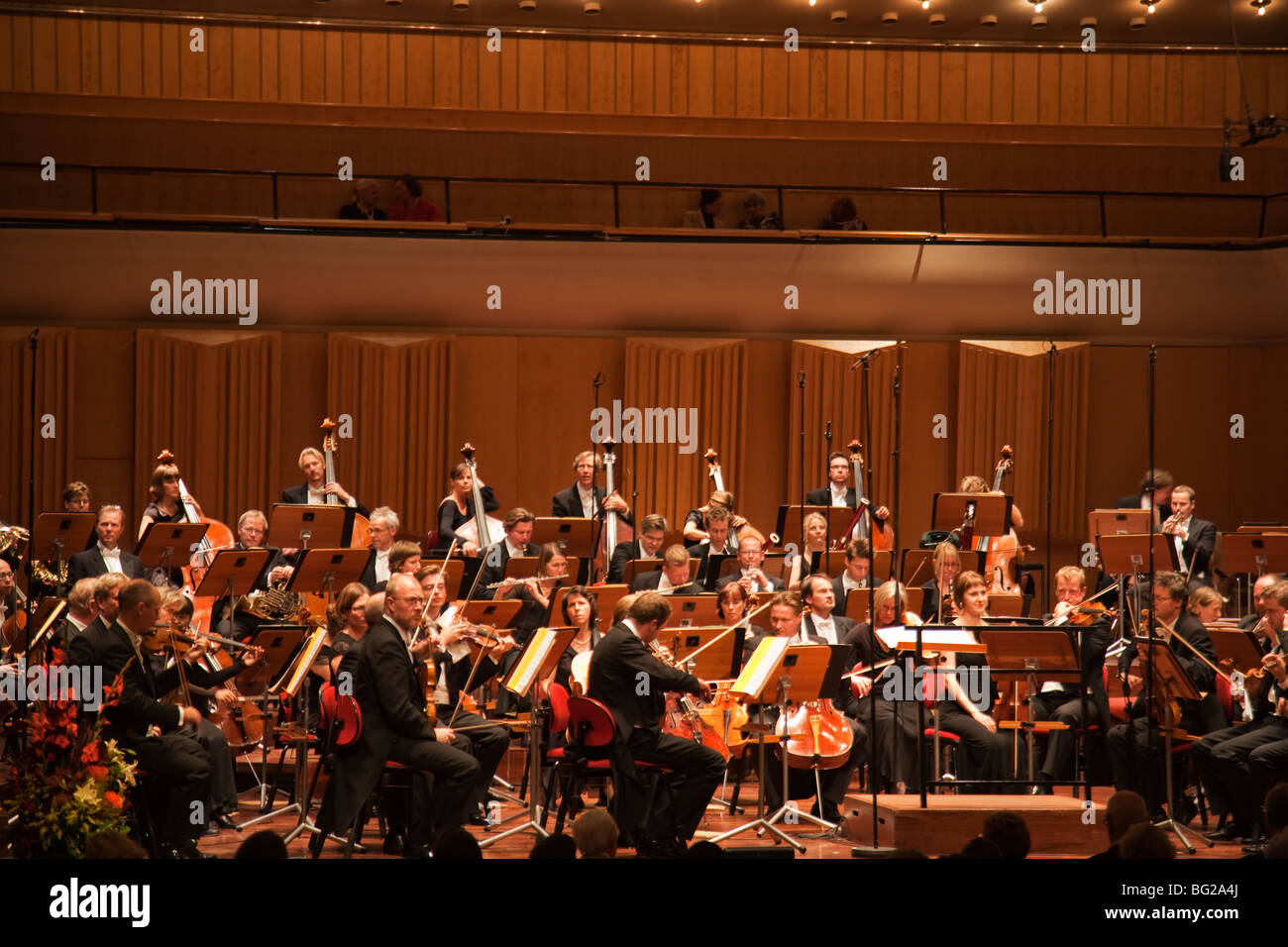 Swedish Radio symphony orchestra tuning Stock Photo