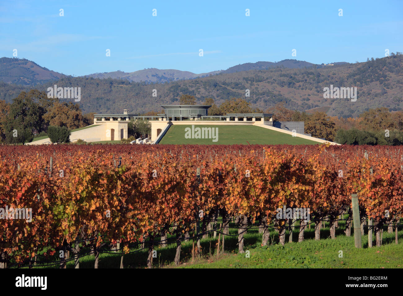 Opus One winery near Oakville in the Napa Valley, California, USA. Stock Photo