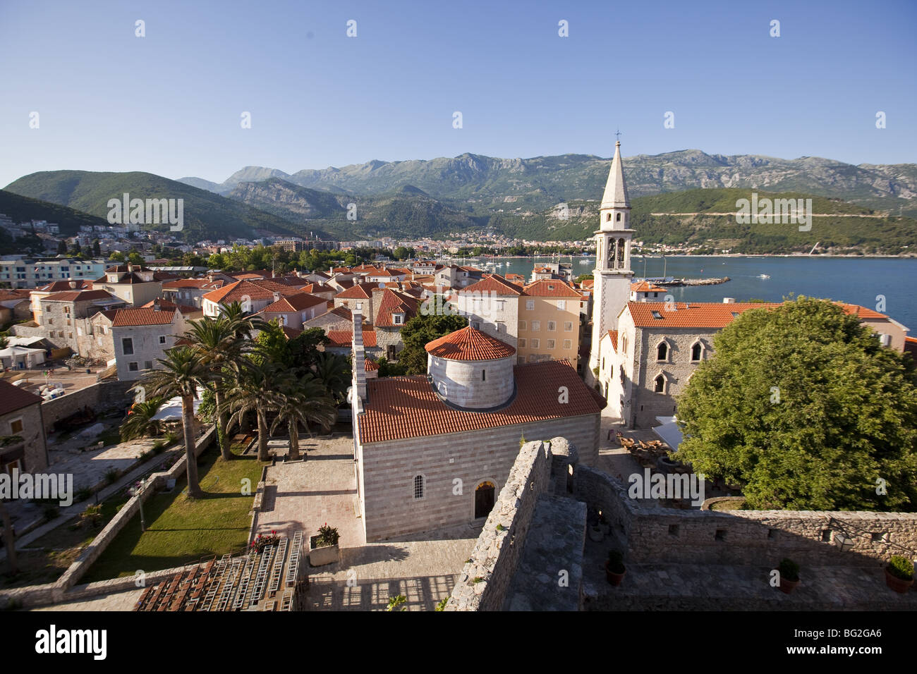 Montenegro, Budva, view from Citadel Stock Photo