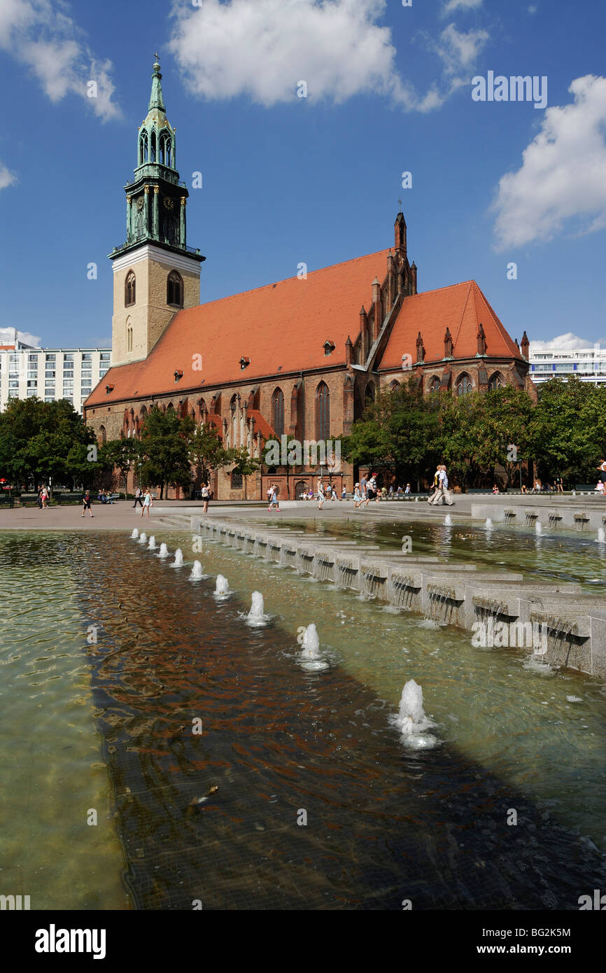 Berlin. Germany. St Marienkirche Karl Liebknecht Strasse. Stock Photo