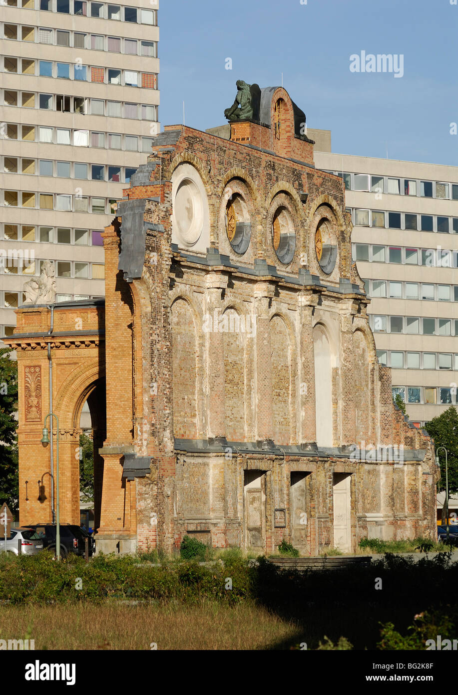 Berlin. Germany. Remains of Anhalter Bahnhof. Stock Photo