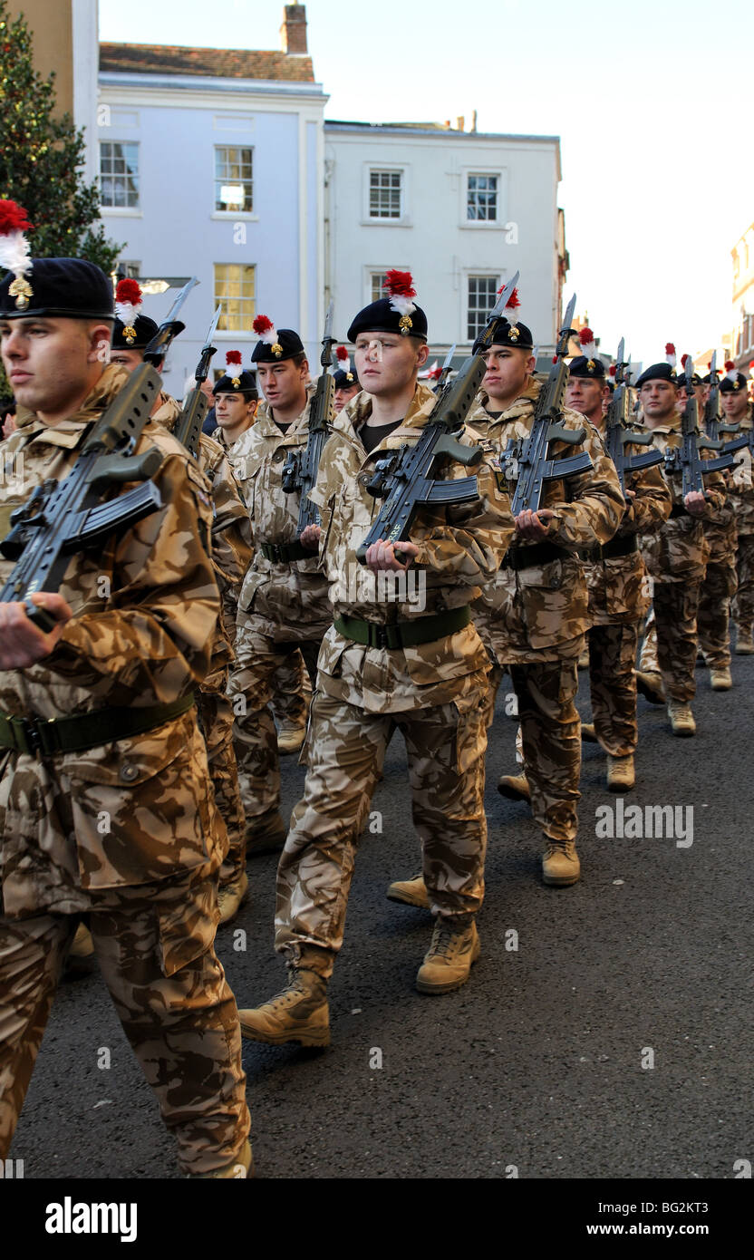 2nd Battalion Royal Regiment of Fusiliers Homecoming Parade, Warwick, Warwickshire, England, UK Stock Photo