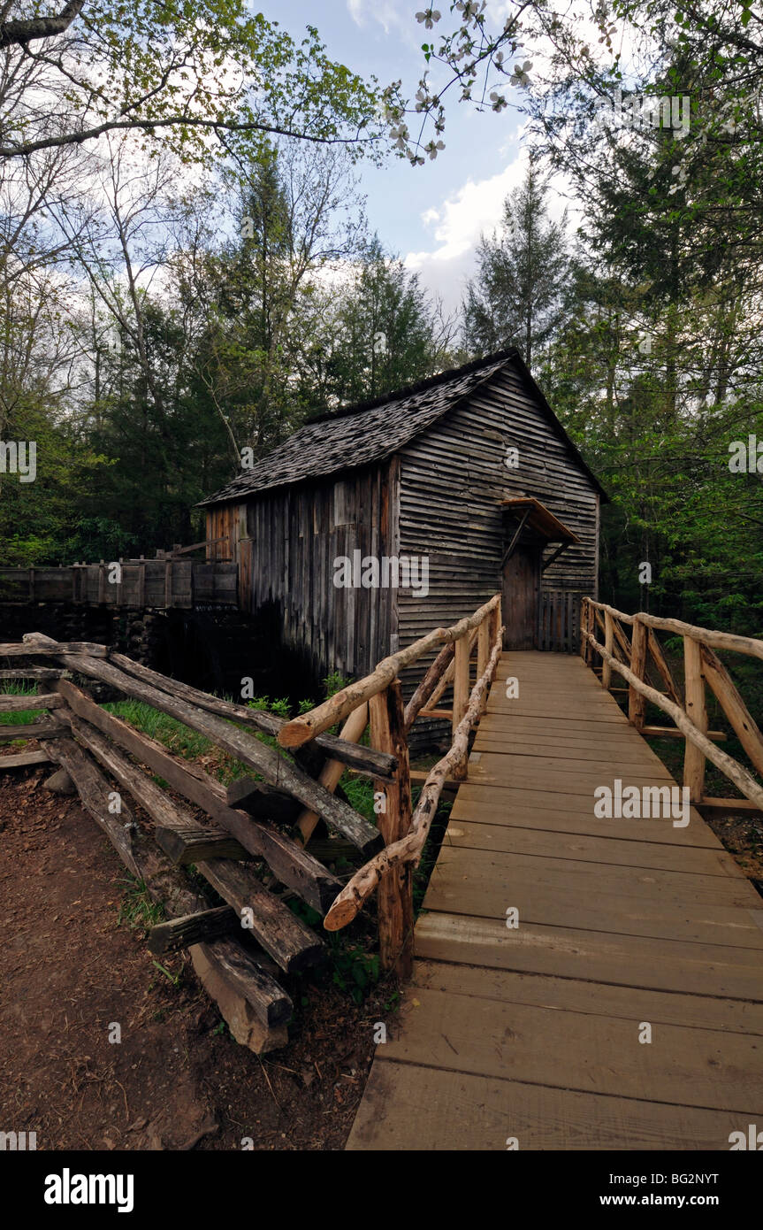 Cable Mill gristmill, Cades Cove, Great Smoky Mountains National Park appalachian farm settlement historical building Stock Photo