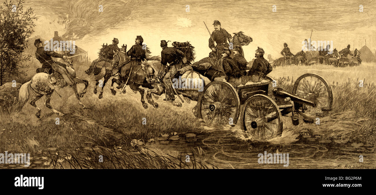 Going into action at the Battle of Chancellorsville, 1863 Stock Photo