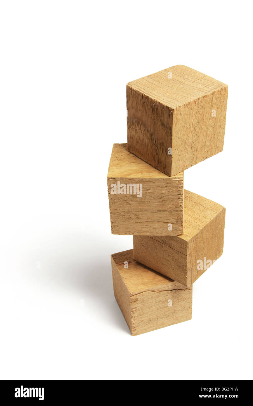 Stack of Wooden Blocks Stock Photo - Alamy