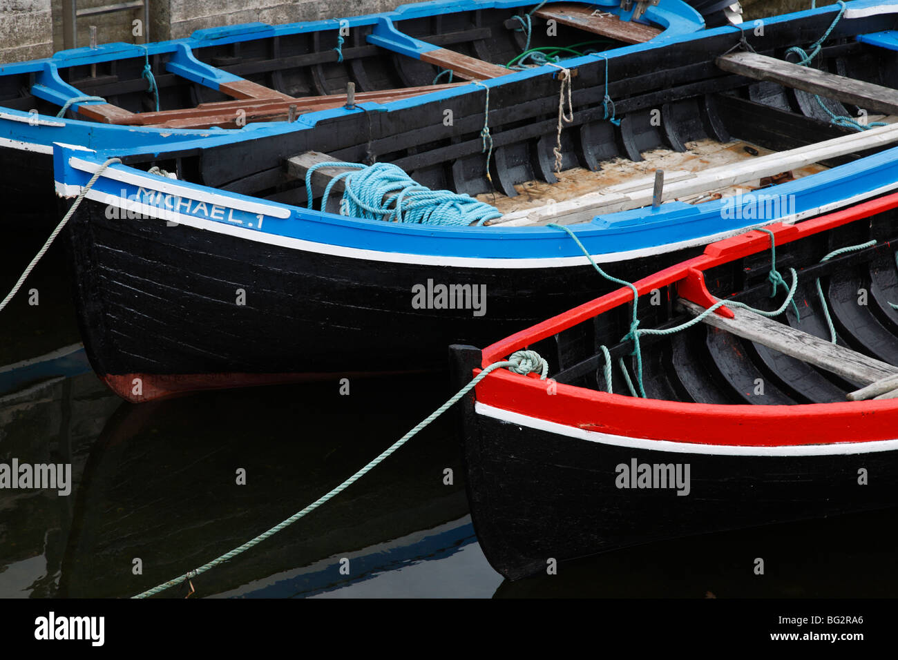 Irish Traditional Fishing Boats Ireland High Resolution Stock