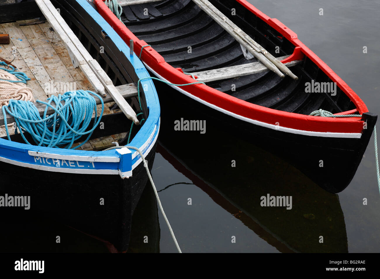 Irish traditional fishing boats, Ireland Stock Photo Alamy