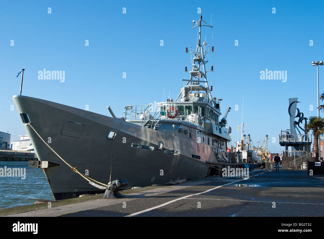 UK Border agency ship, docked at Poole Quay, Dorset Stock Photo - Alamy