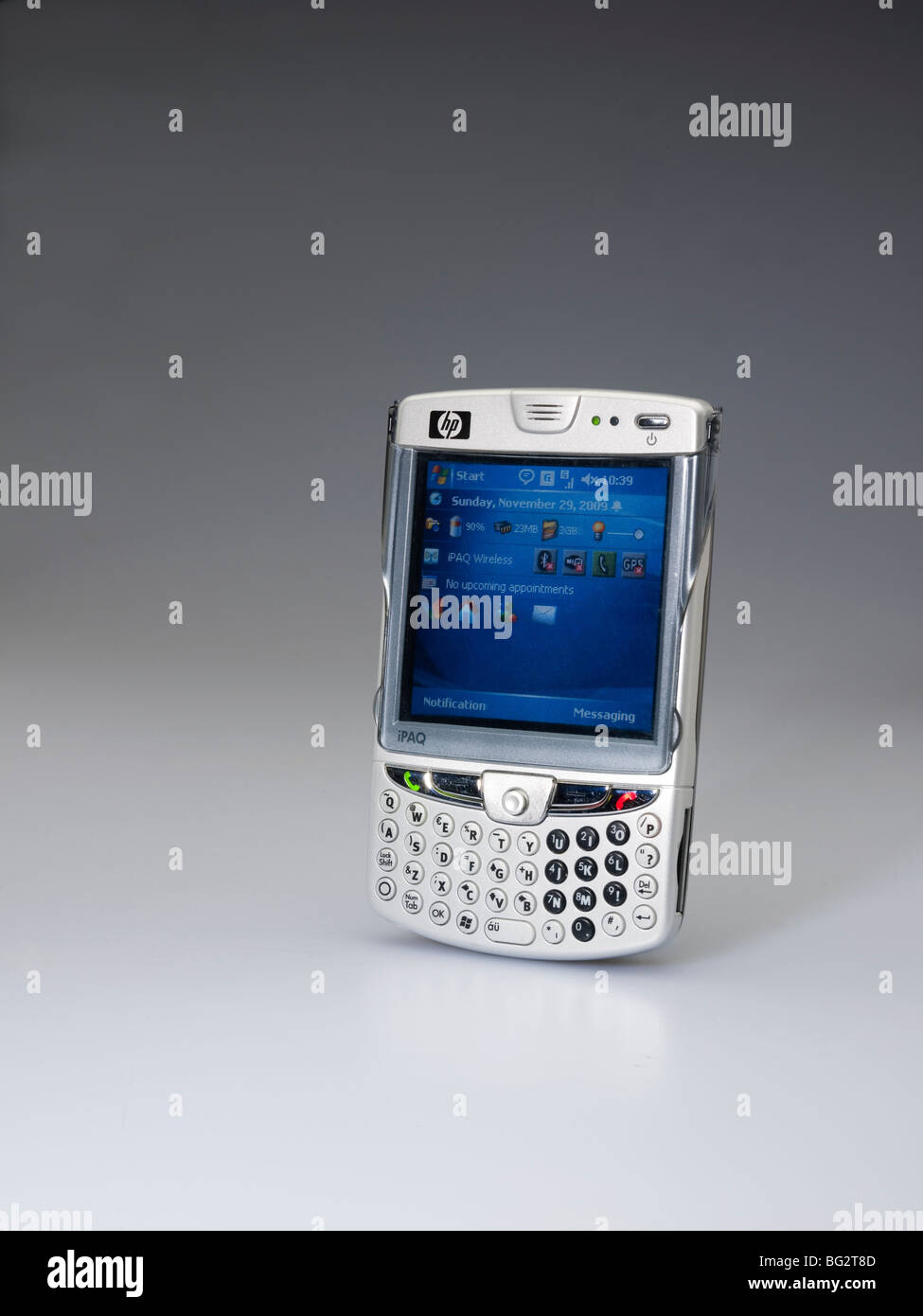 Hp Ipaq on a plain background. Stock Photo