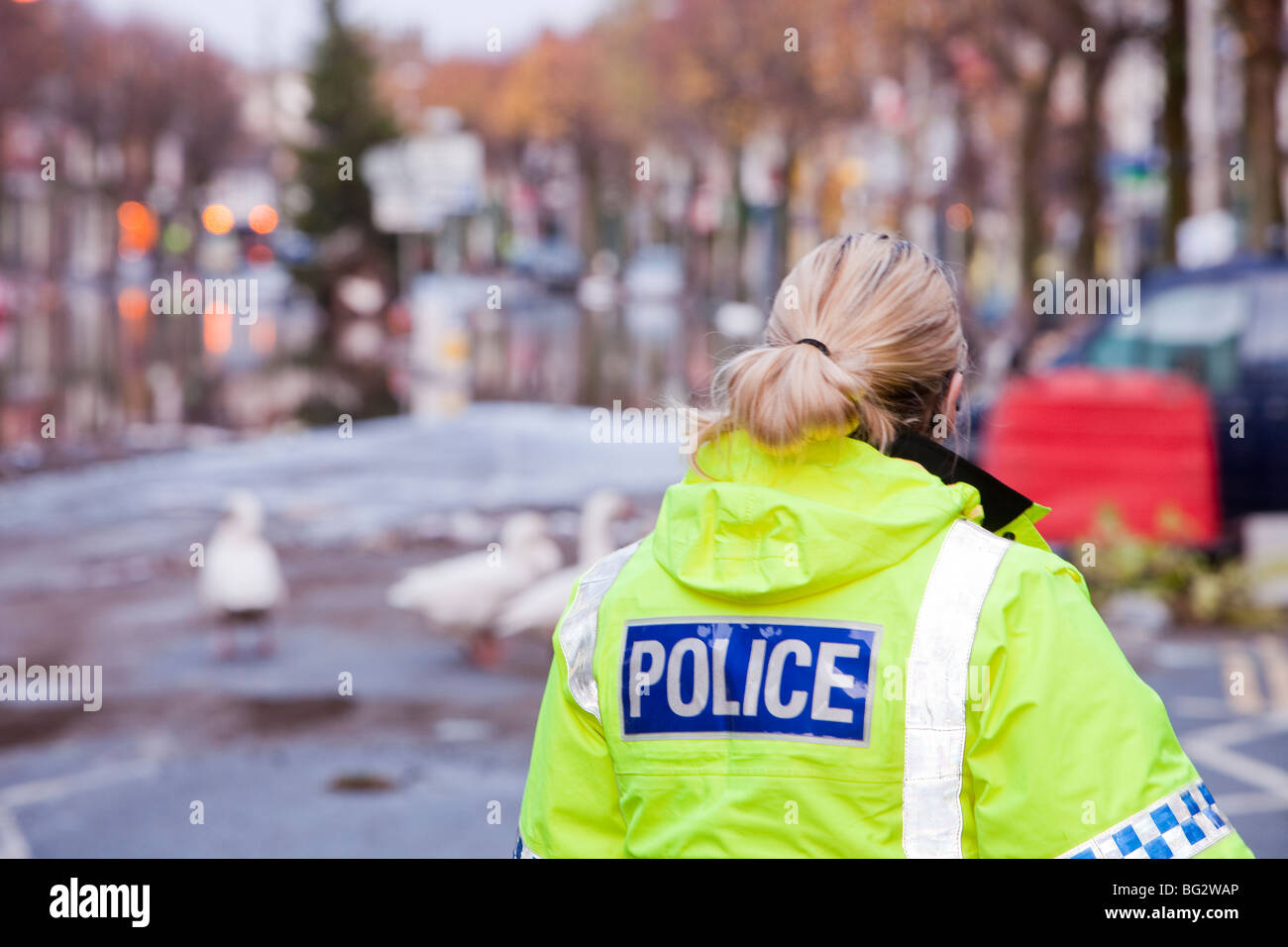 Police Using Cocker Police cordon off Cockermouth's main street after the devastating ...