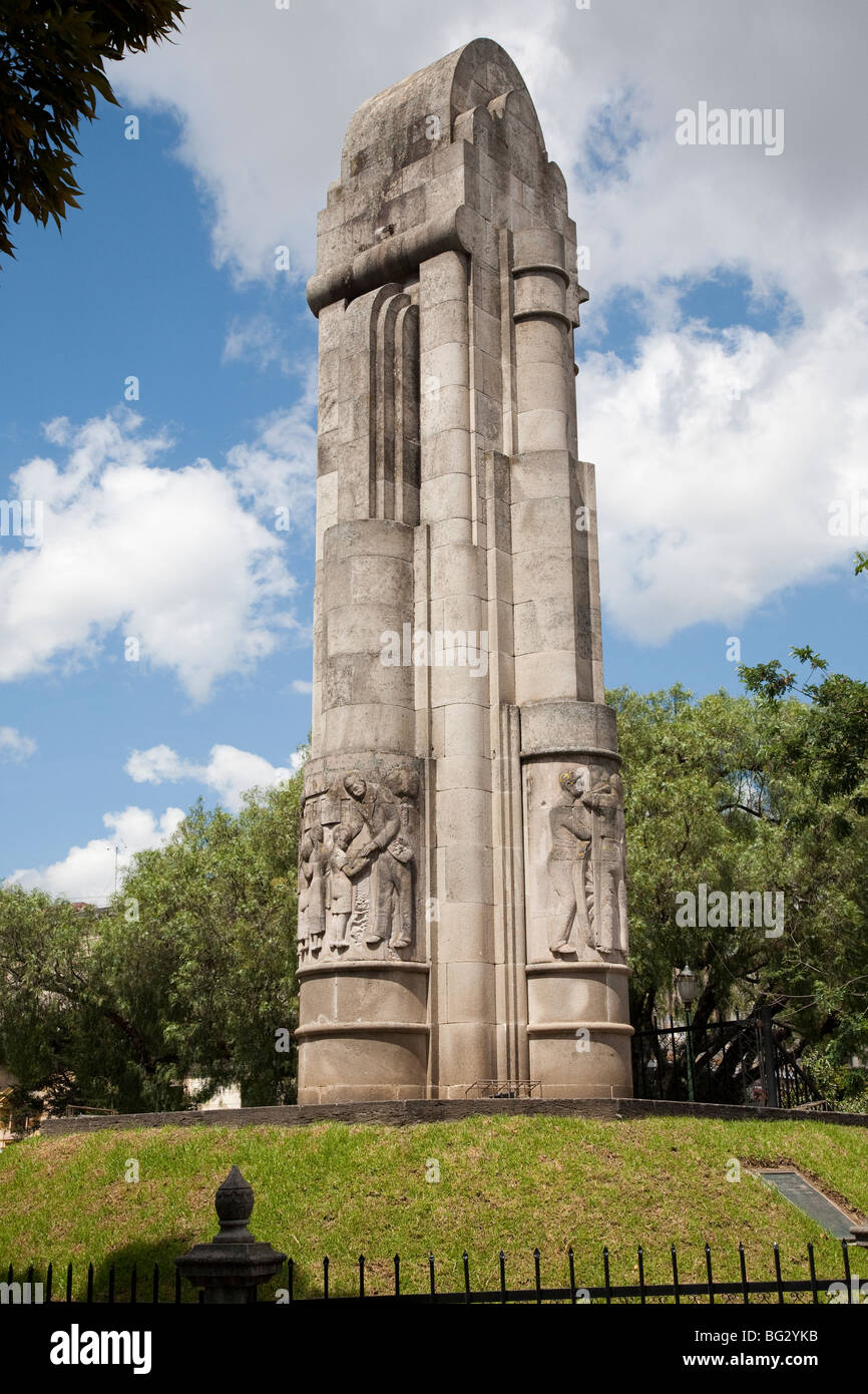 Monument in the Parque Centro America in Quetzaltenango Guatemala. Stock Photo