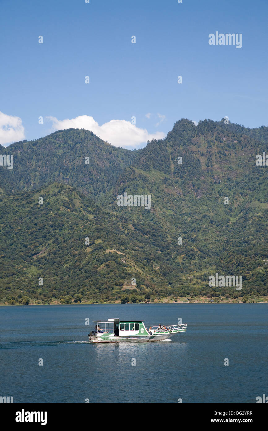 Boatstour on Lake Atitlan Guatemala. Stock Photo