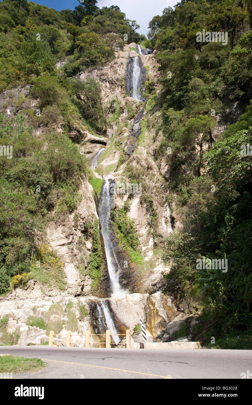 Waterfall near Panajachel Lake Atitlan Guatemala. Stock Photo