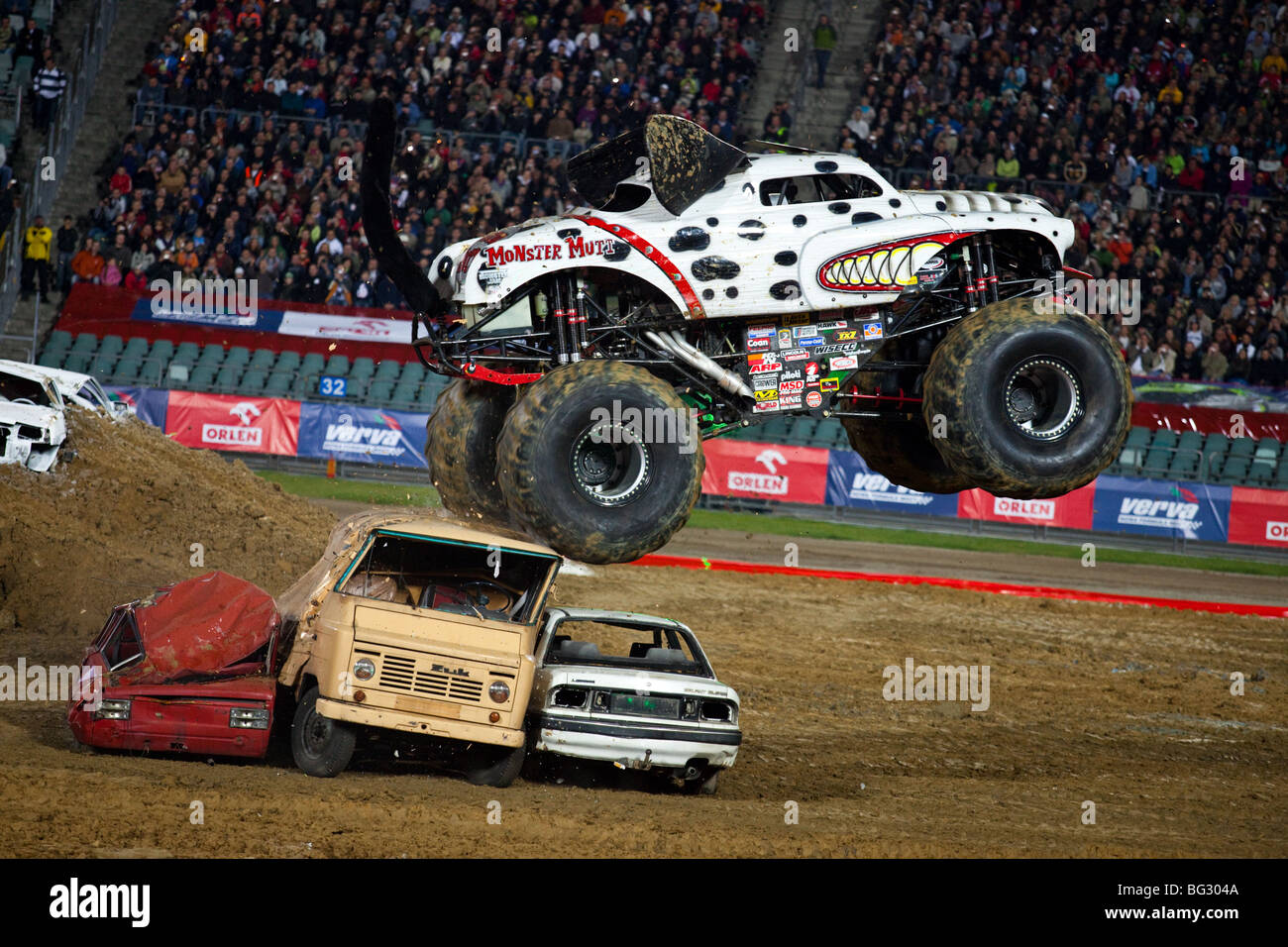 Monster Truck show during Monster Jam, Katowice, Poland Stock Photo