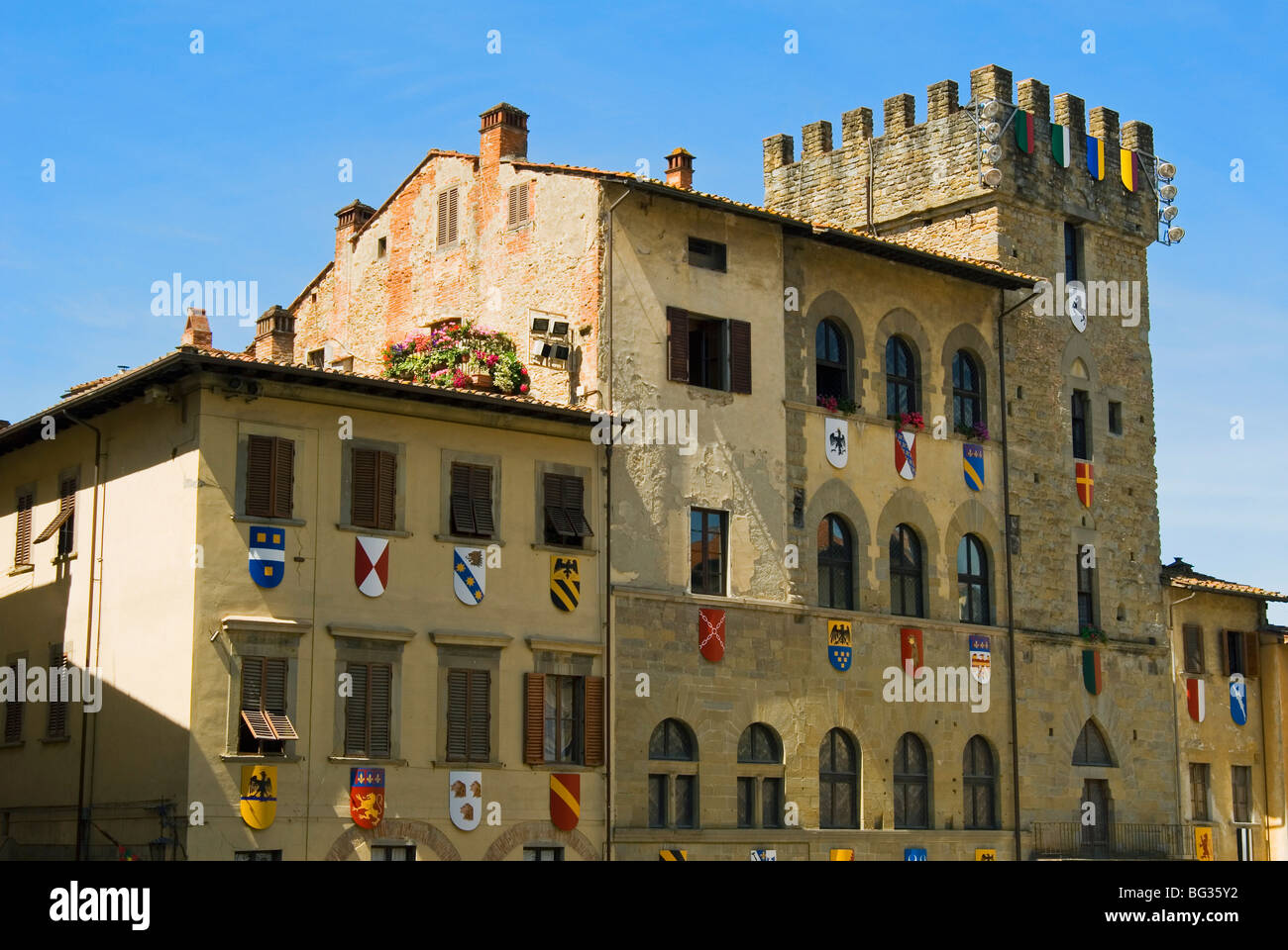 Piazza Vasari, Arezzo, Tuscany, Italy, Europe Stock Photo