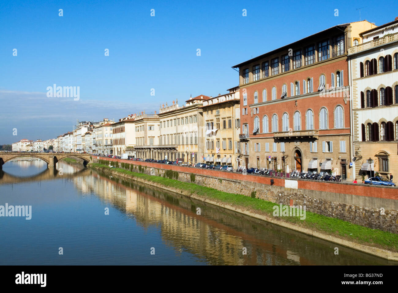 Lungarno Corsini and Arno River, Florence (Firenze), Tuscany, Italy, Europe Stock Photo
